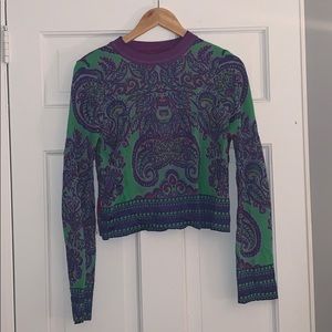 FREE PEOPLE New age crew neck crop top sweater